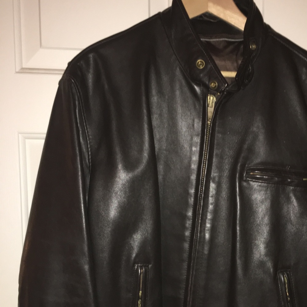 Authentic Schott NYC vintage brown leather jacket